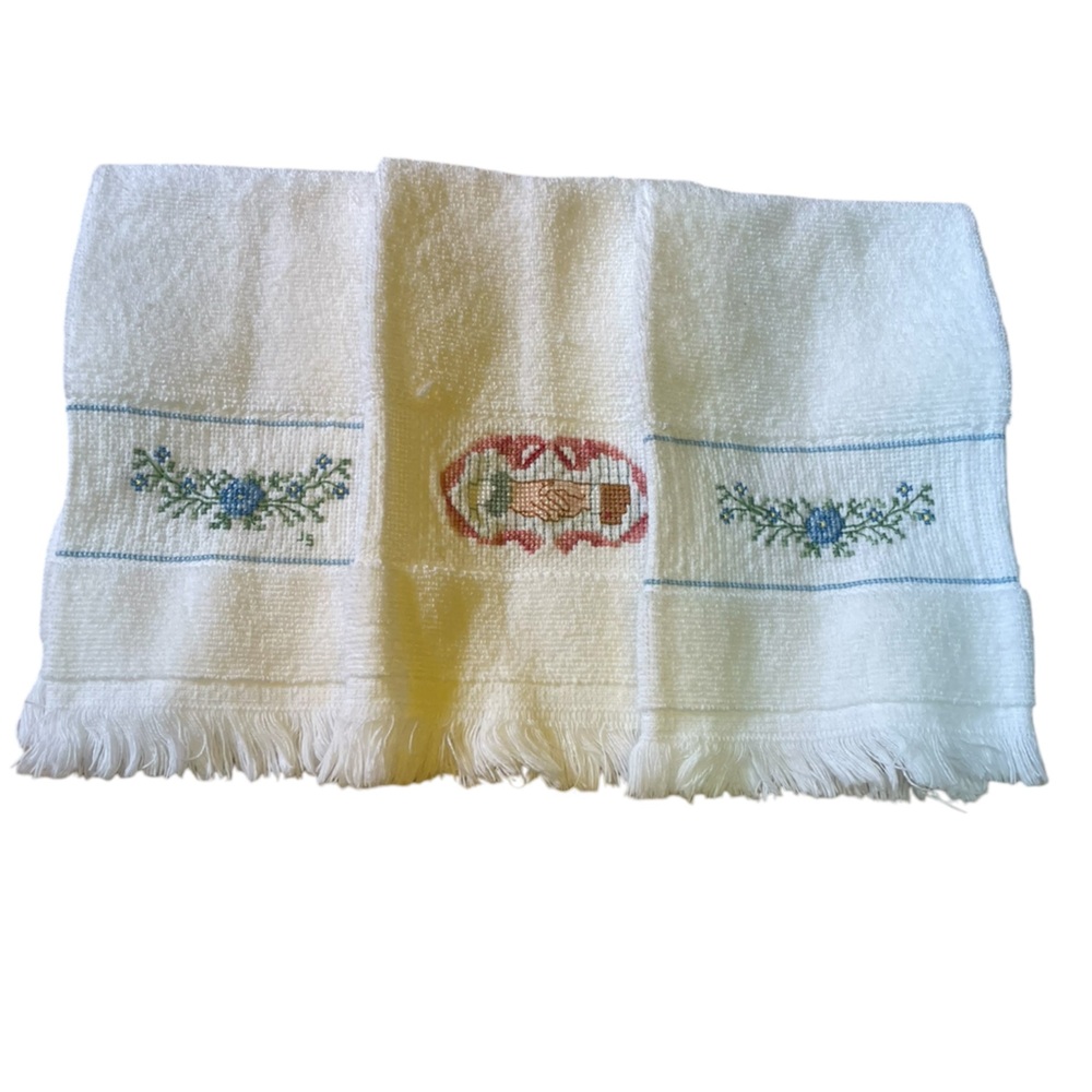 Vintage Hand Made Stitched Finger/Hand Towels